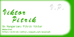viktor pitrik business card